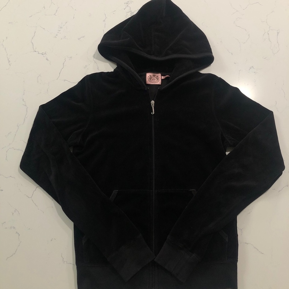 Juicy Couture velour zip up hoodie.